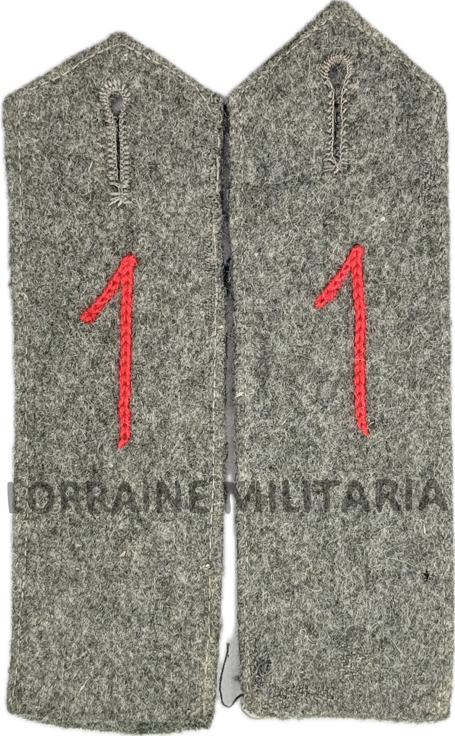 militaria : PAIRE DE PATTES D'EPAULE MODELE 1914 TROUPES DU 1er RÉGIMENT D'INFANTERIE DE RES