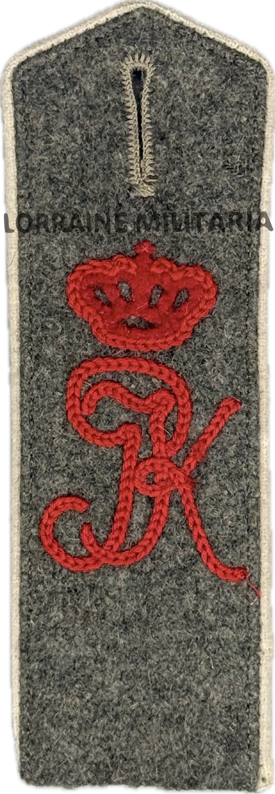 militaria : PATTE D'EPAULE MODELE 1915 DE BLUSE BAVAROISE 3 IEME IR 1916/1918