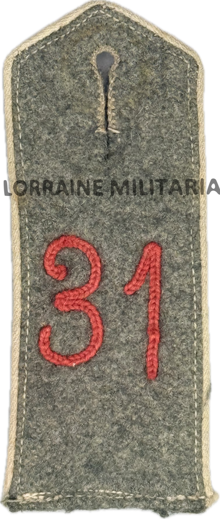 militaria : PATTE D'EPAULE MODELE 1915 DE BLUSE BAVAROISE 31 IEME IR OU RIR