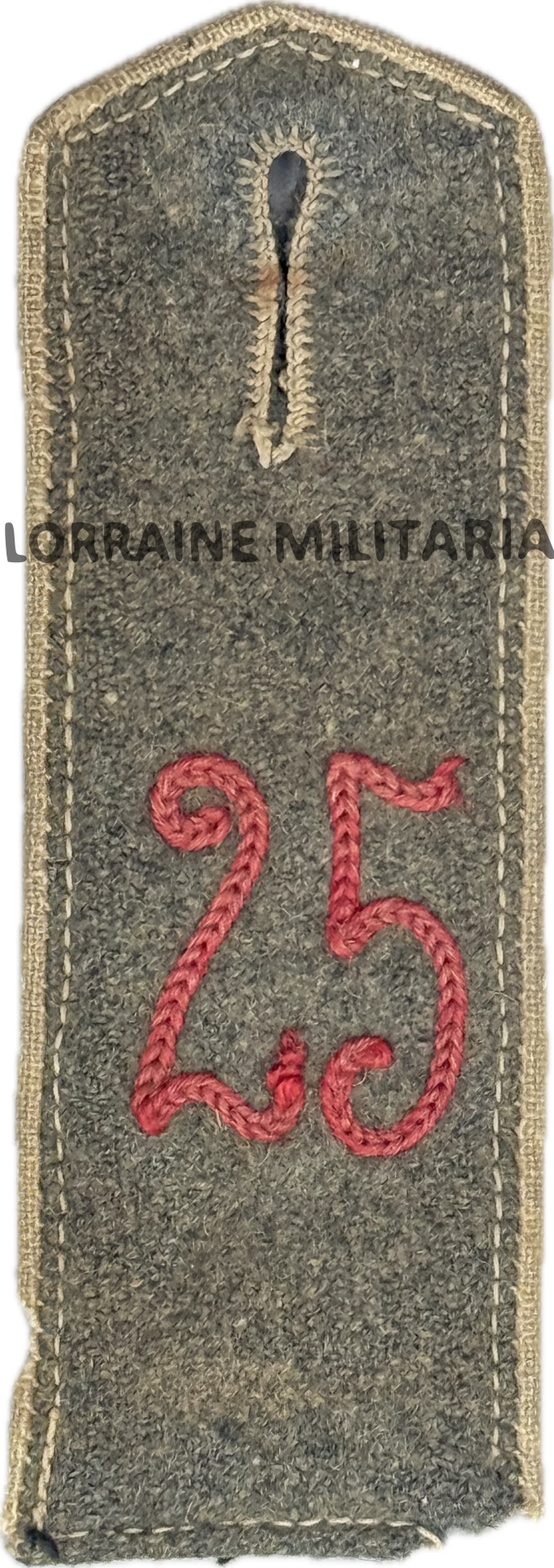 militaria : PATTE D'EPAULE MODELE 1915 DE BLUSE BAVAROISE 25 IEME IR OU RIR