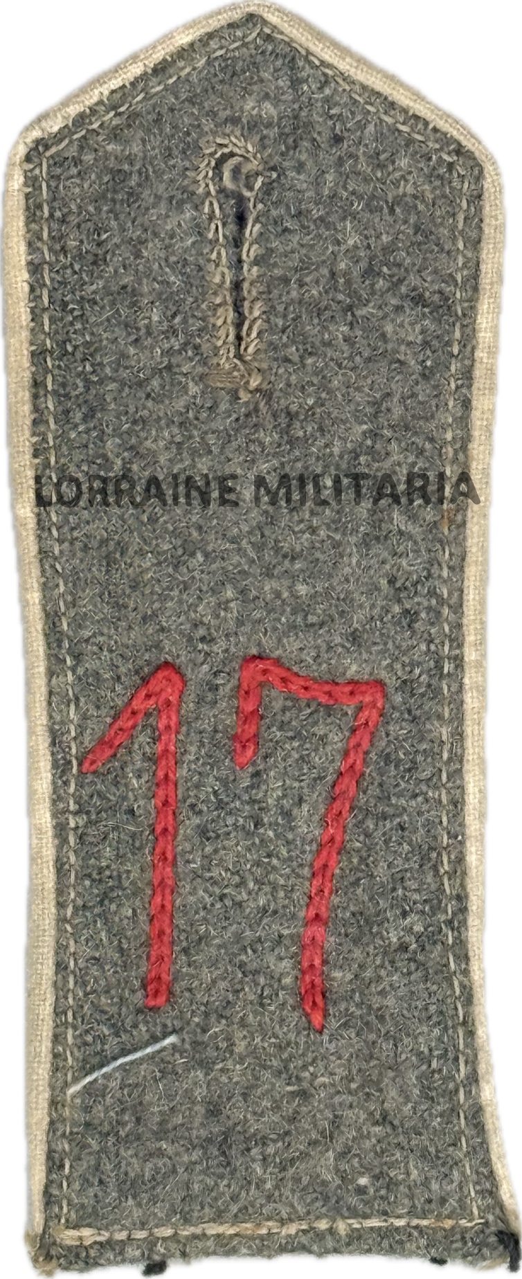 militaria : PATTE D'EPAULE MODELE 1915 DE BLUSE BAVAROISE 17 IEME IR OU RIR