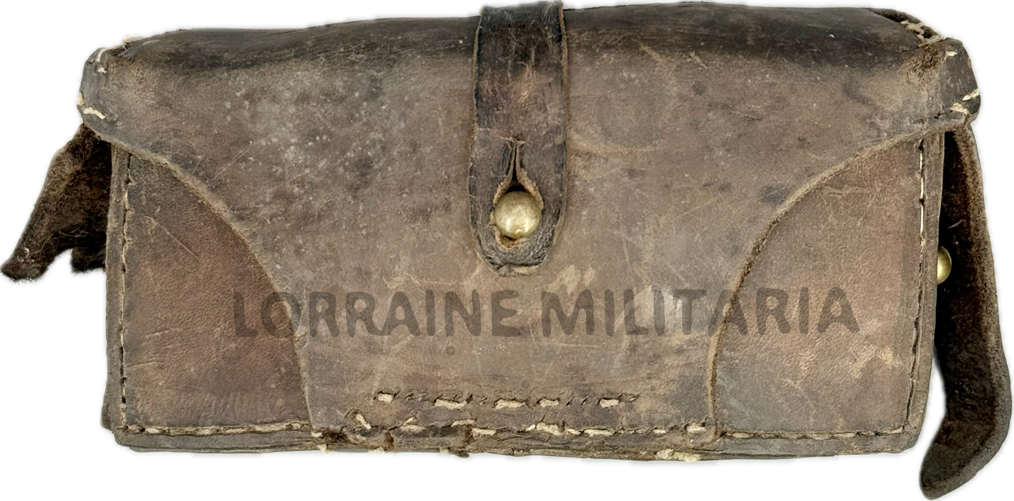 militaria : RARE CARTOUCHIERE FRANÇAISE DE CAVALERIE TROUPE MODELE 1891 MODIFIEE GRENIER